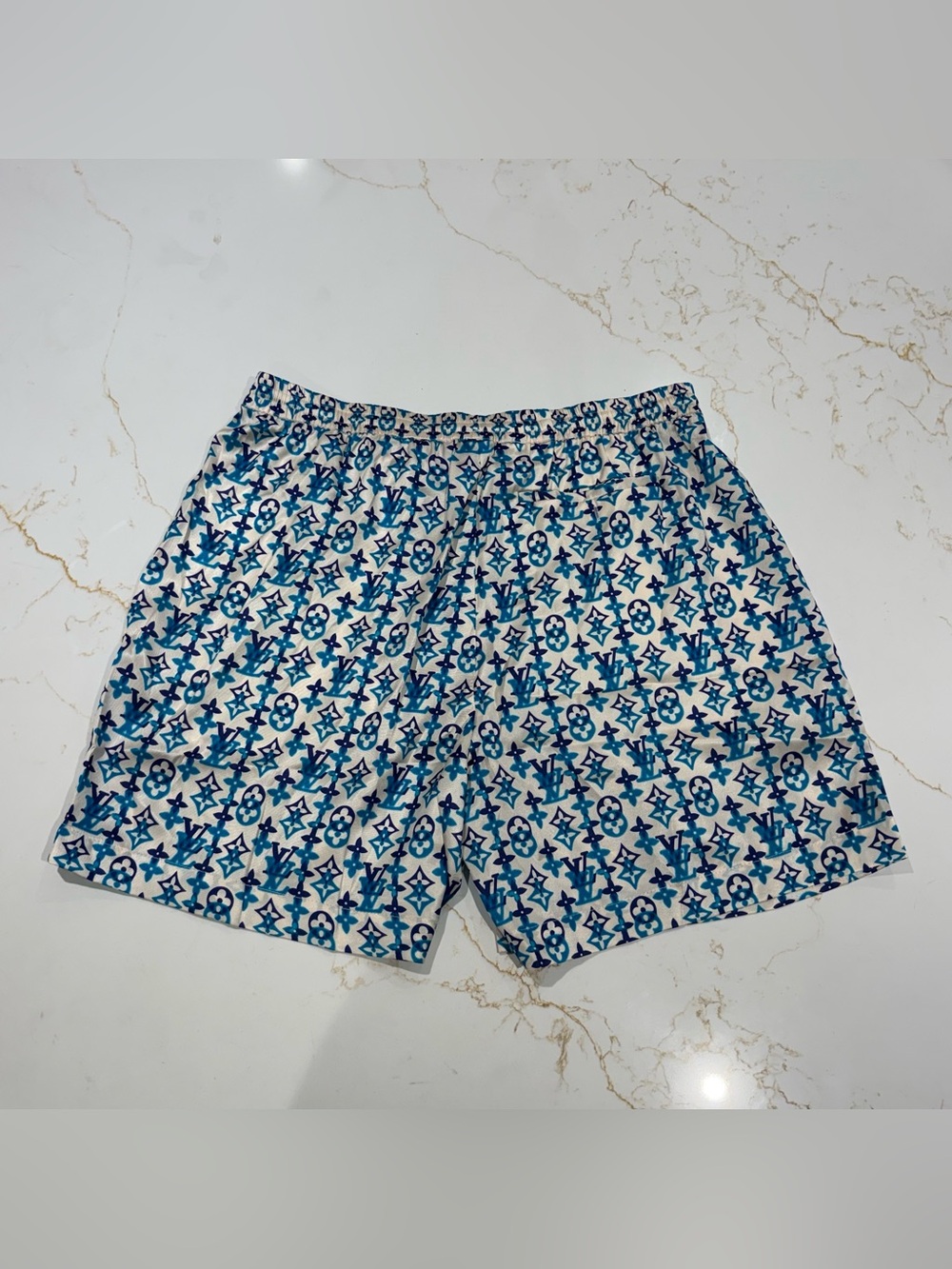 Louis Vuitton Monogram Printed Silk Shorts Size 48 (IT) Medium